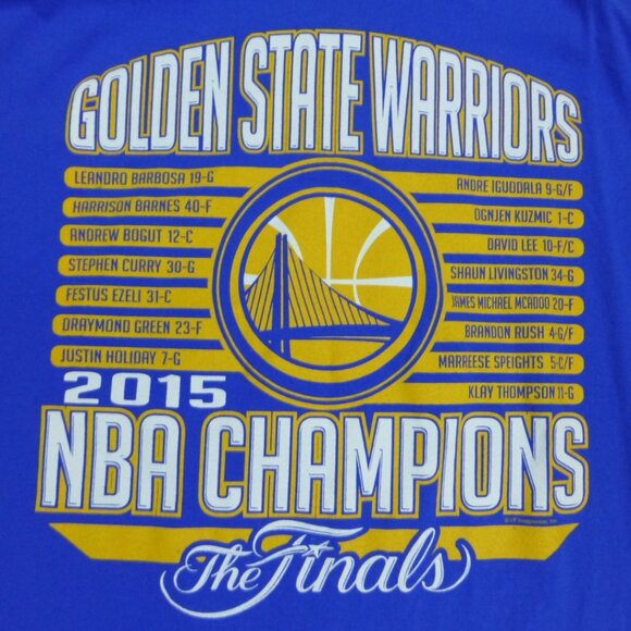 Golden State Warriors 2015 Champions Roaster T-Shirt - Picture 6 of 9